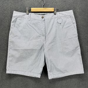M&S‎ shorts womens 18 blue white stripe Chino cotton blend